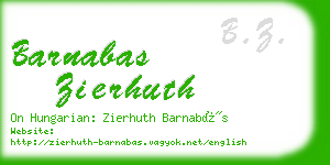barnabas zierhuth business card